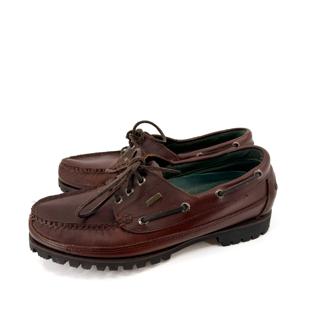 Vintage 90s H.H. Brown Leather GORE-TEX Waterproof Lug Sole Loafers