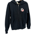 Little Romance Black Japanese Streetwear 100% Cotton Koi Fish Crane Zip Hoodie