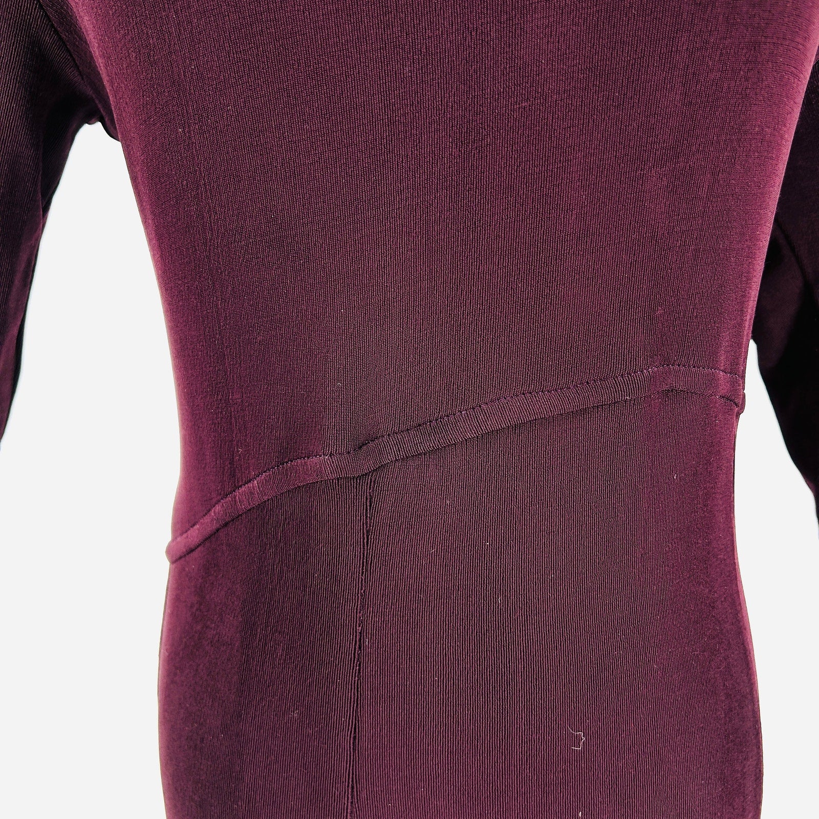 Vintage 90s Double D Ranch Burgundy Western Asymmetrical Mock Neck Maxi Dress