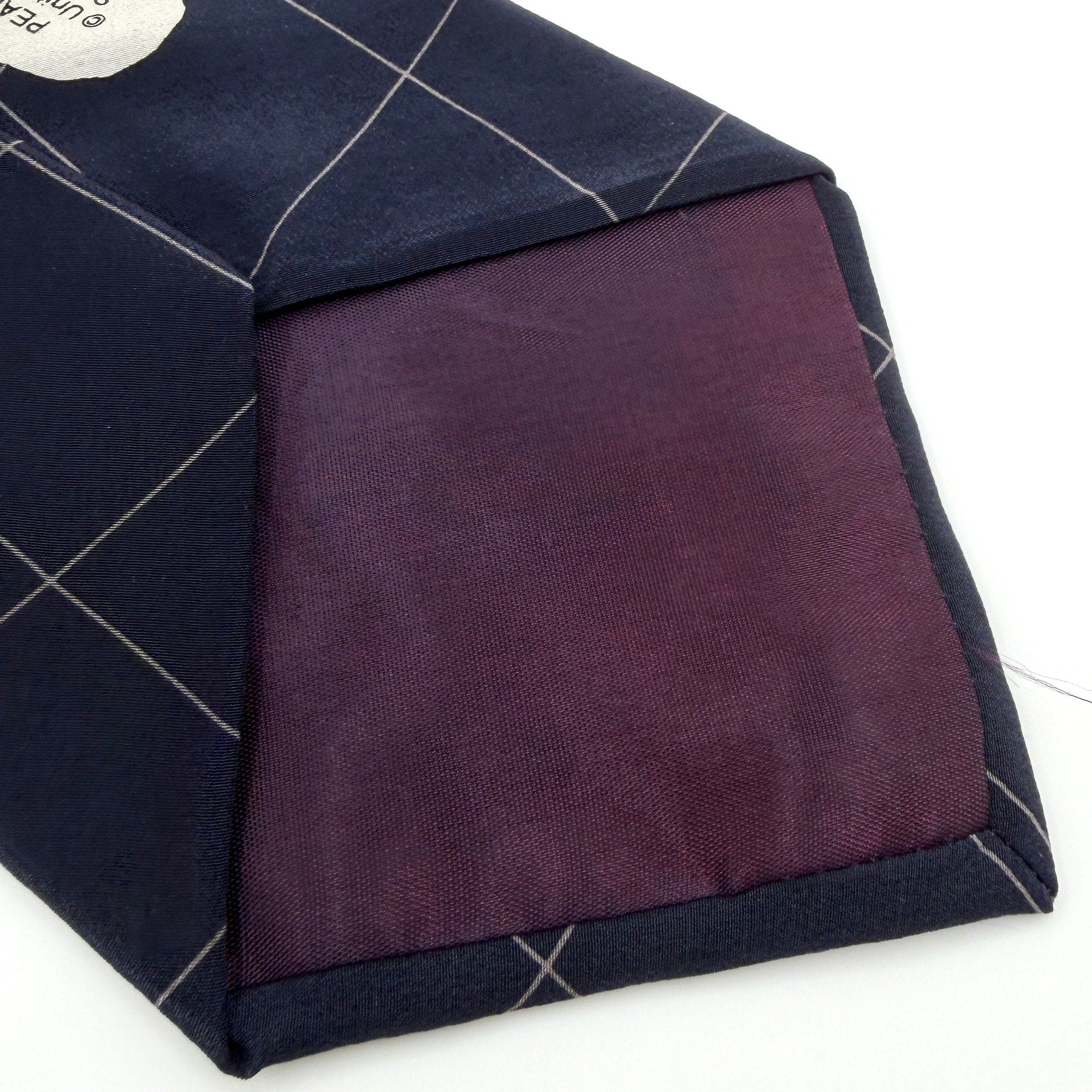 Vintage 90s Peanuts Navy Red 100% Silk School Is Cool Classroom Necktie