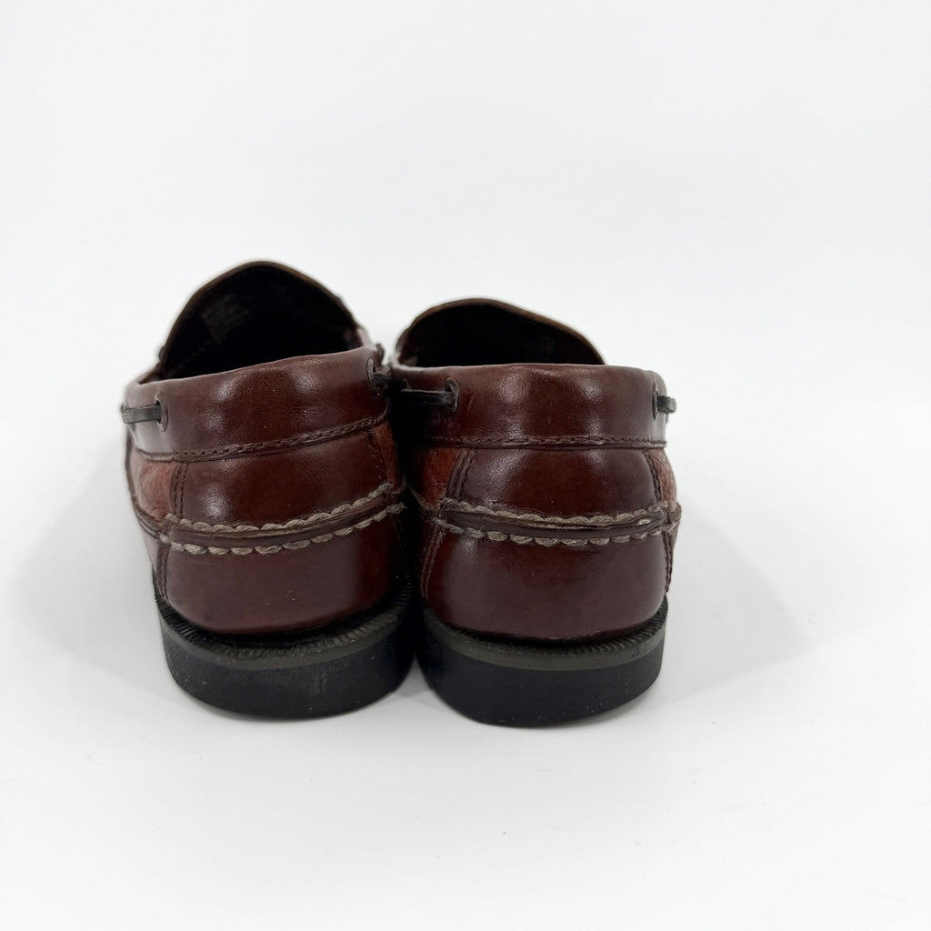 Vintage 90s Dockers Brown Genuine Leather Prep Tassel Kiltie Loafers