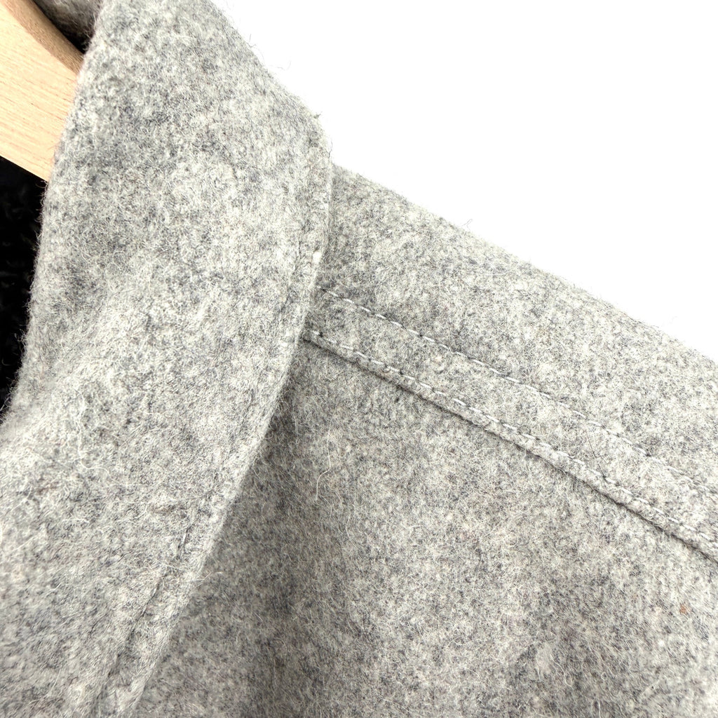 Nordstrom Gray Utility Minimalist Fleece Lined Button Front Shirt Jacket
