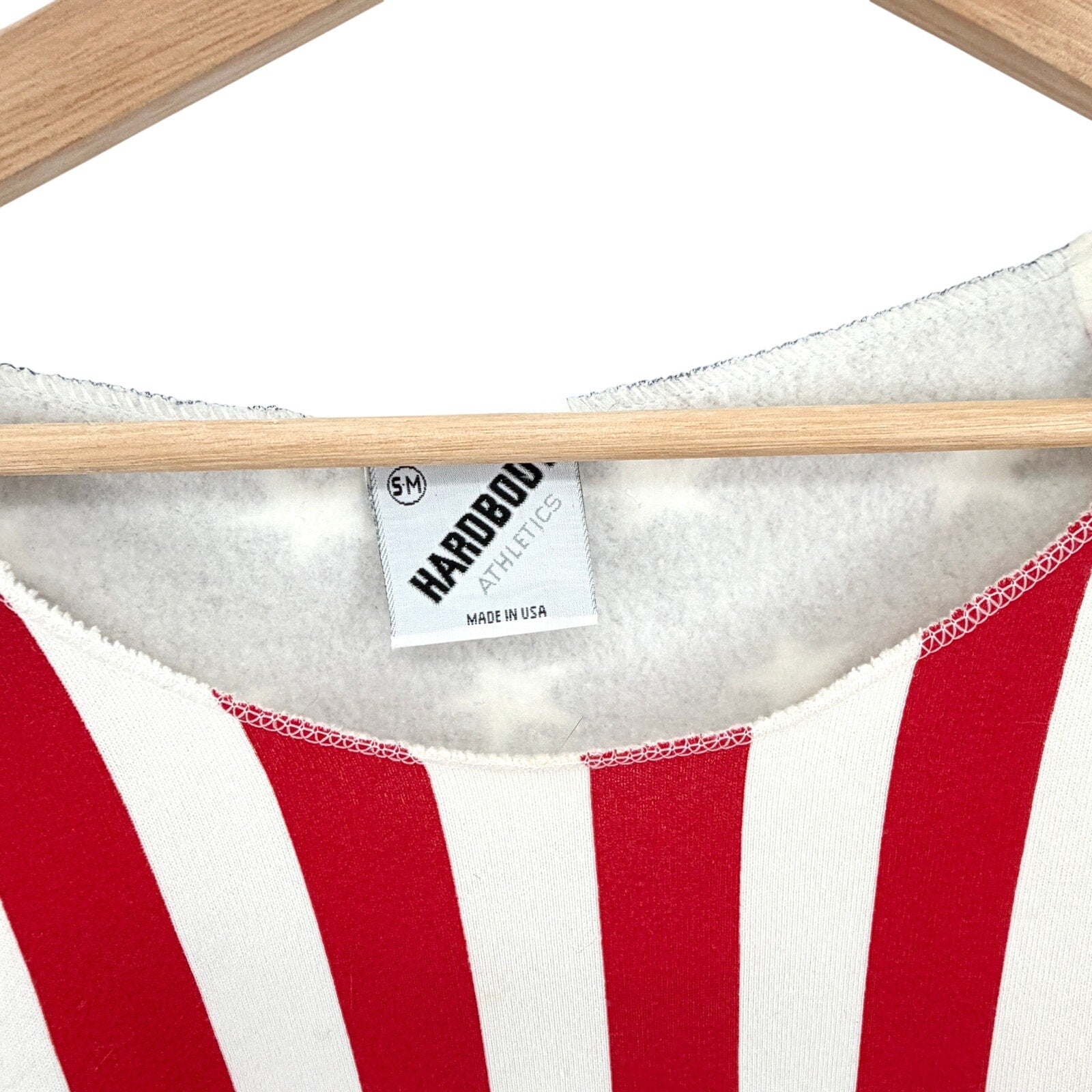 Vintage 80s Hardbody Athletics Red White Blue Cotton American Flag Crop Top