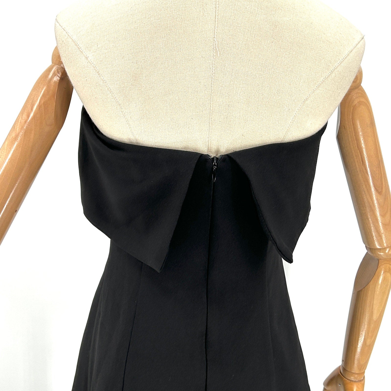 Vintage 90s Rubber Ducky Black Strapless Skater Mini Dress