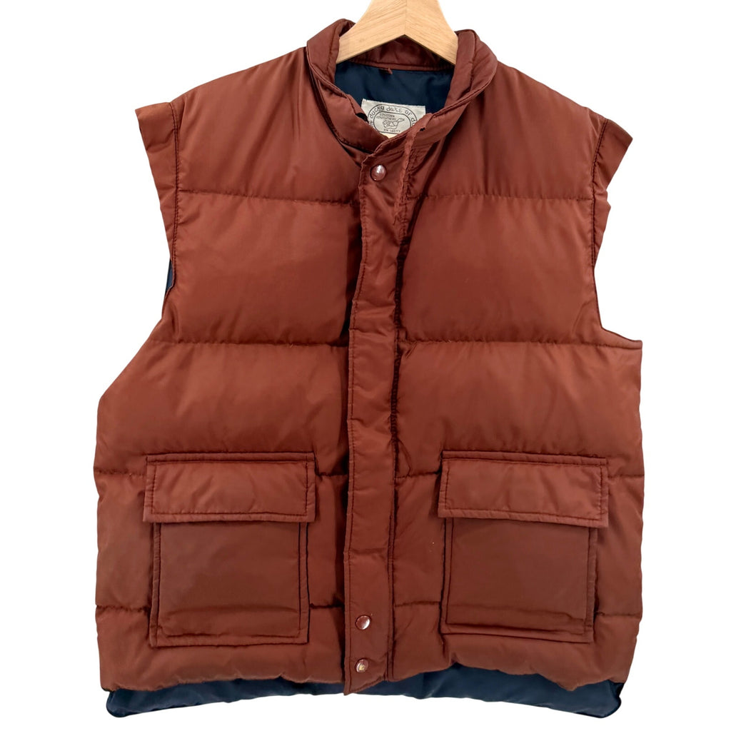Vintage 70s The Ducky Drake of Down Rust Orange Puffer Vest