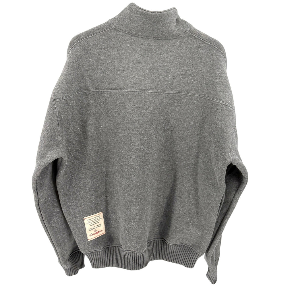 NWT Karmagawa Grey Half Zip Snap Button Mock Neck Sweatshirt