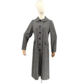 Vintage 60s Montaldos Black White Houndstooth Long Overcoat