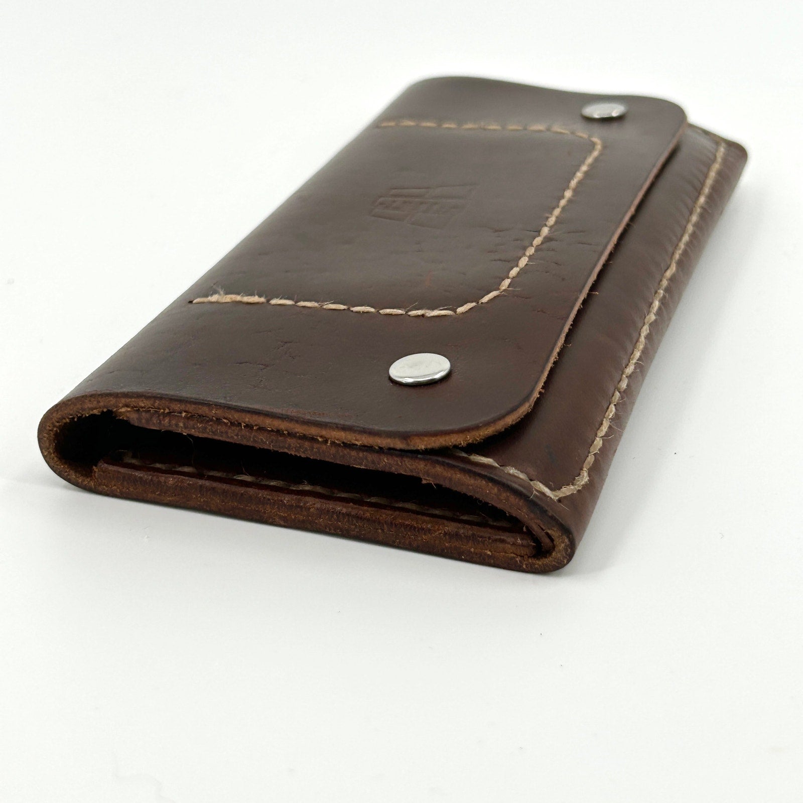 Brown Genuine Leather Heavyweight Snap Closure Wallet