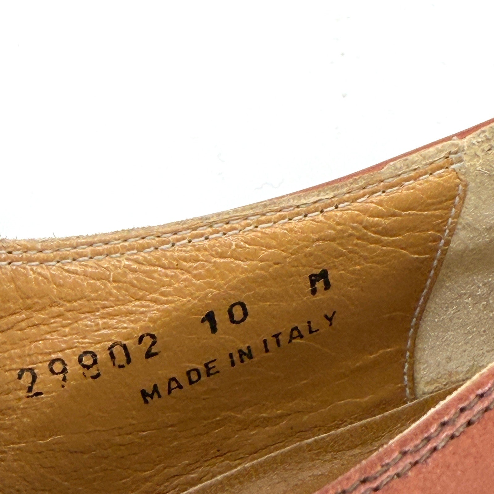 Vintage 90s Italian Brown Genuine Leather Monk Strap Shoes