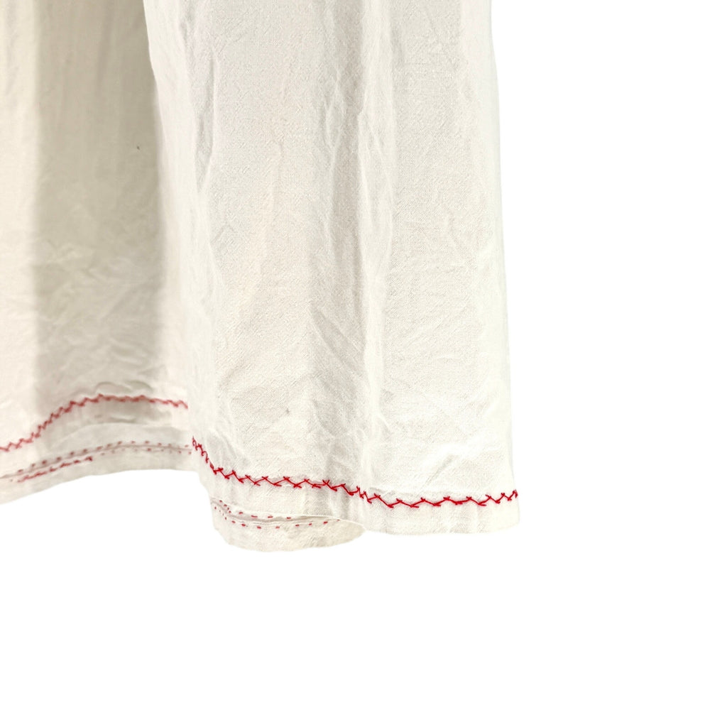 Vintage 70s Kalocsa Hungarian Folk Cotton Embroidered Boho Maxi Dress
