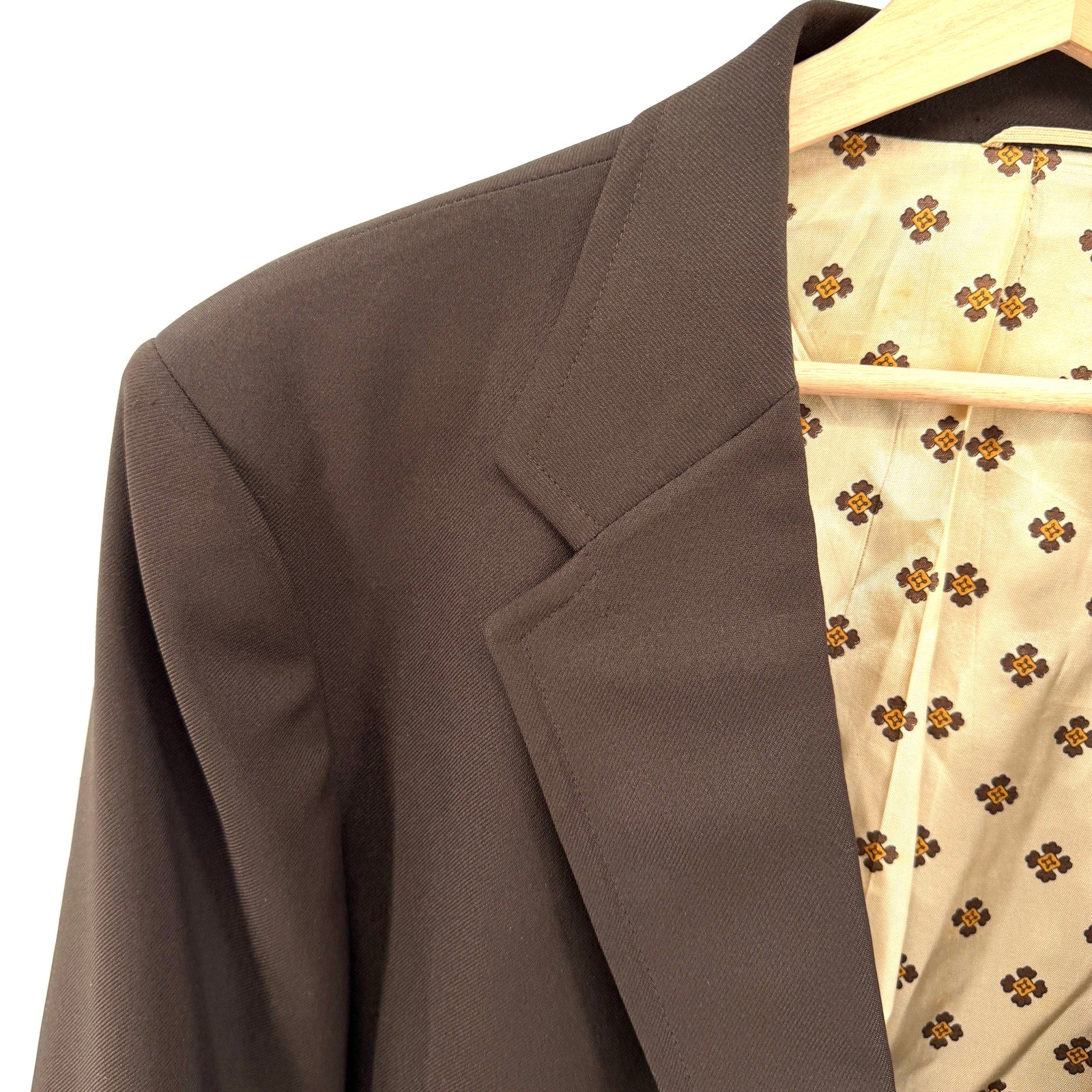 Vintage 70s JCPenney The Men's Shop Brown Double Knit Polyester Blazer