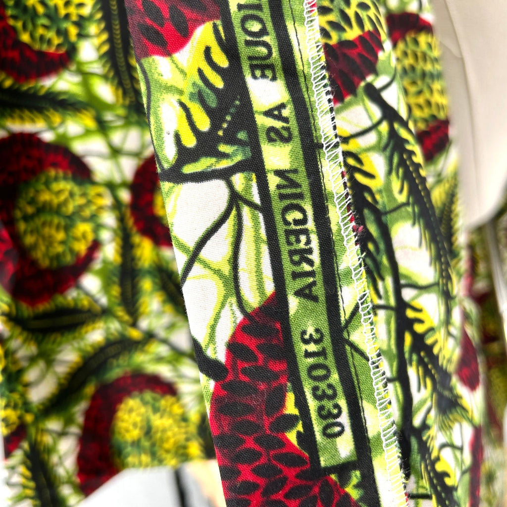 Saul Makaa Zambia Green African Wax Print Cotton Longline Kimono