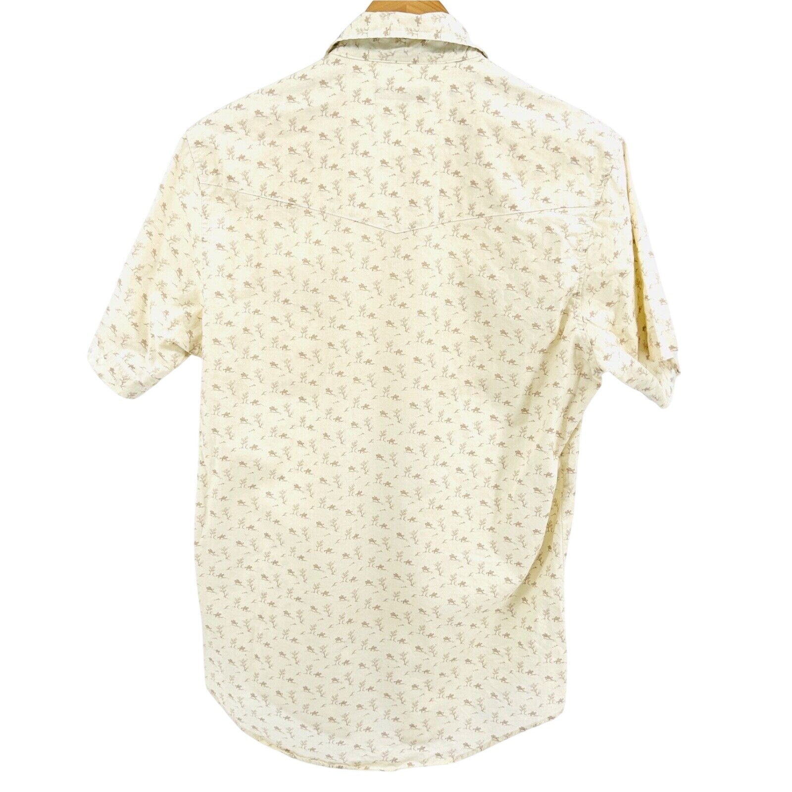 Tin Haul Cream 100% Cotton Western Rider Print Pearl Snap Shirt