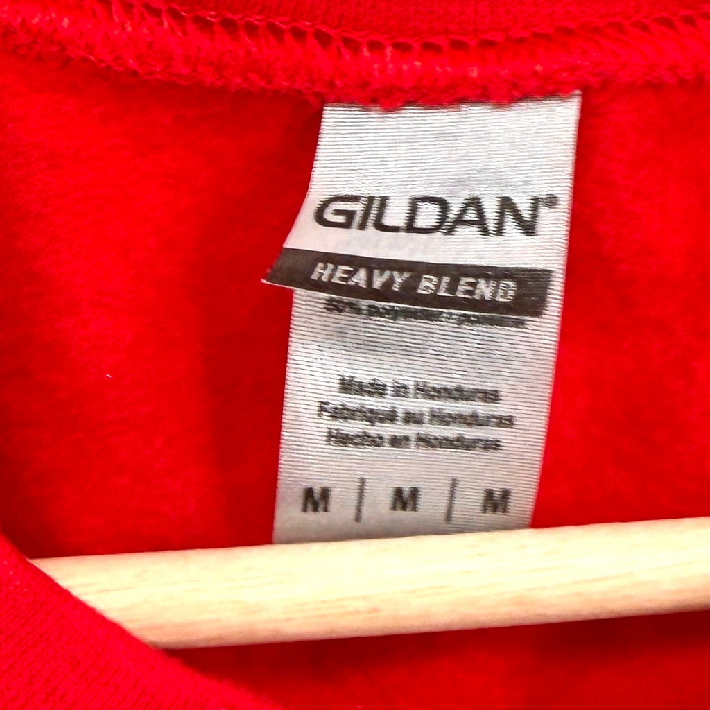 Gildan Red Varsity Collegiate Arizona Custom Raw Edge Cut Off Muscle Sweatshirt