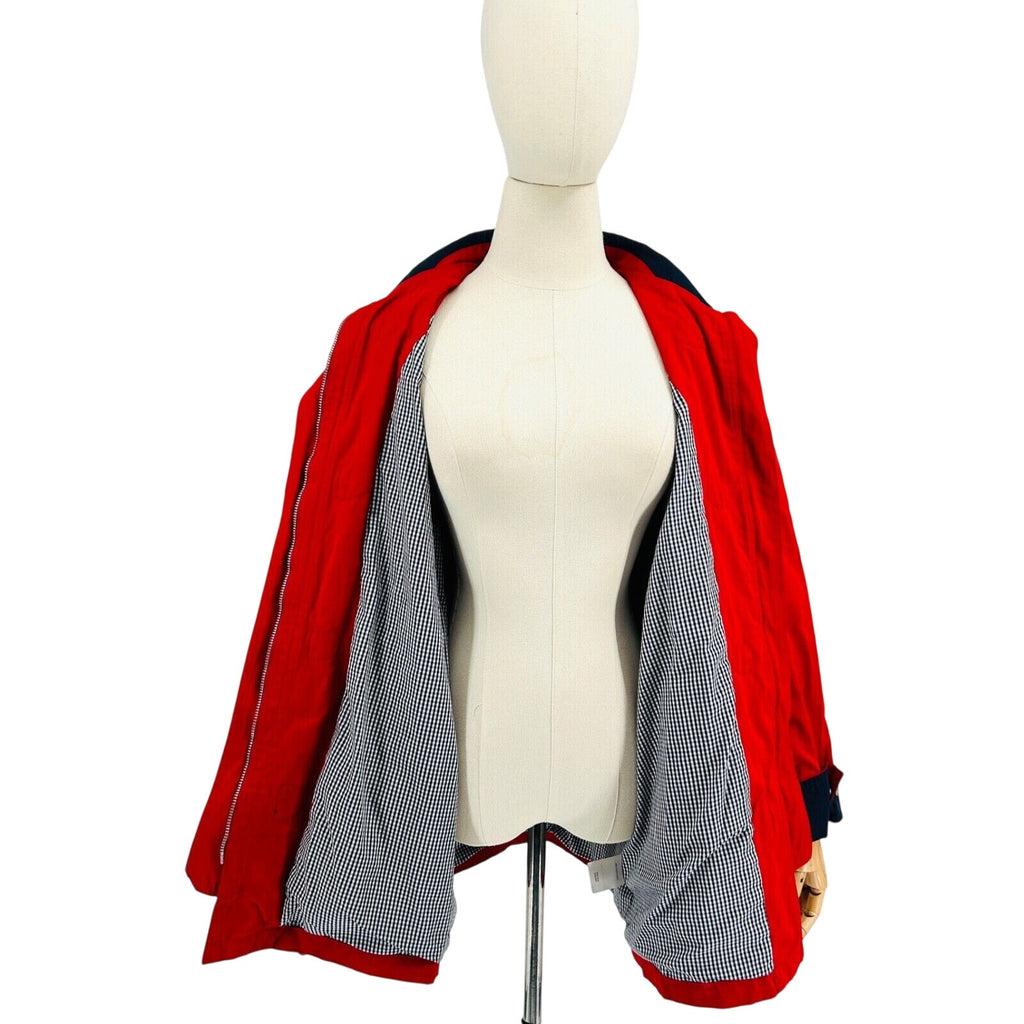 Alfred Dunner Red Navy Preppy Nautical Toggle Closure Jacket