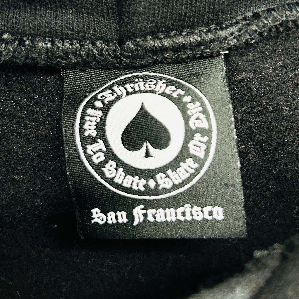 Thrasher Black Skate Flame Logo Pullover Hoodie Sweatshirt