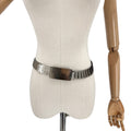 Vintage 80s Silver Fish Scale Link Stretch Belt