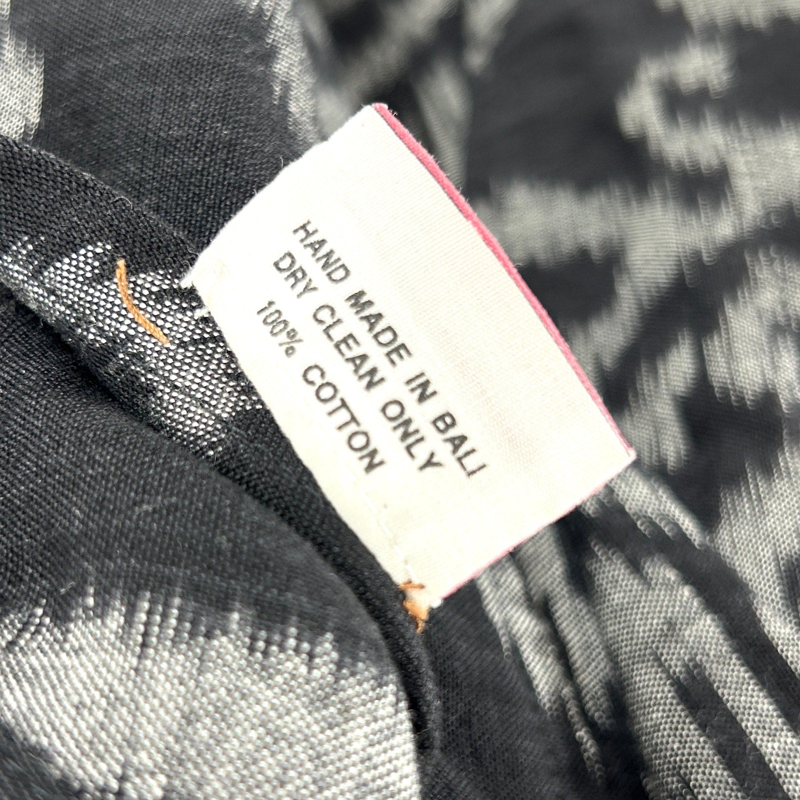 Vintage 90s Nadya Black Gray Ikat Reversible Asymmetrical Jacket