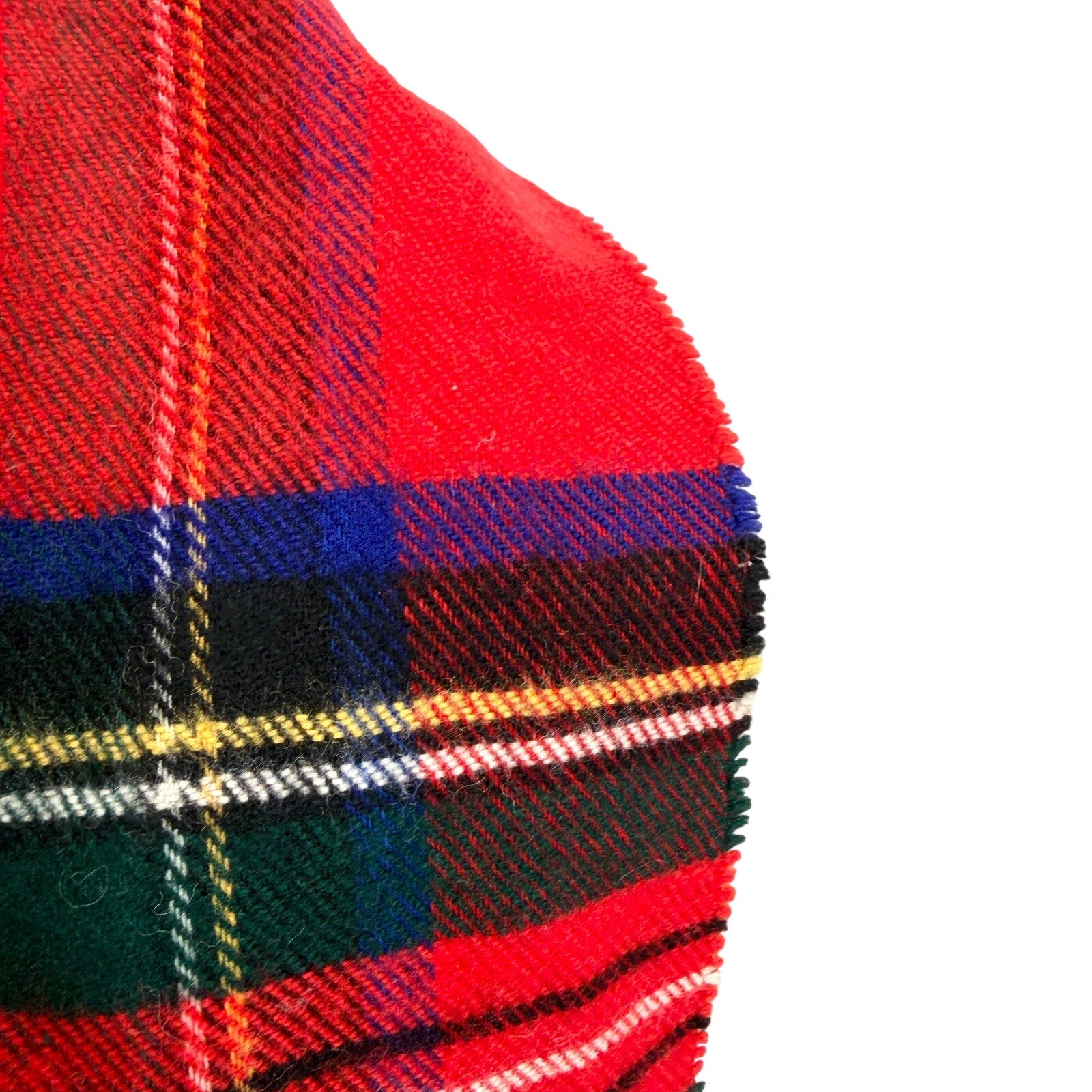 Vintage 80s Trimingham's Bermuda Red Tartan Fringe Scarf