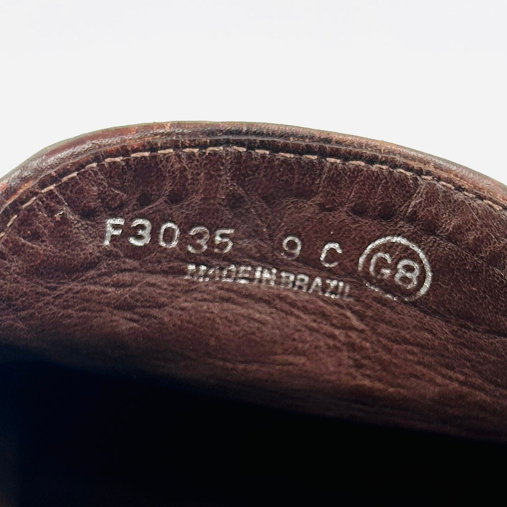 Vintage 80s Cole Haan Brown Woven Leather Loafers Made in Brazil