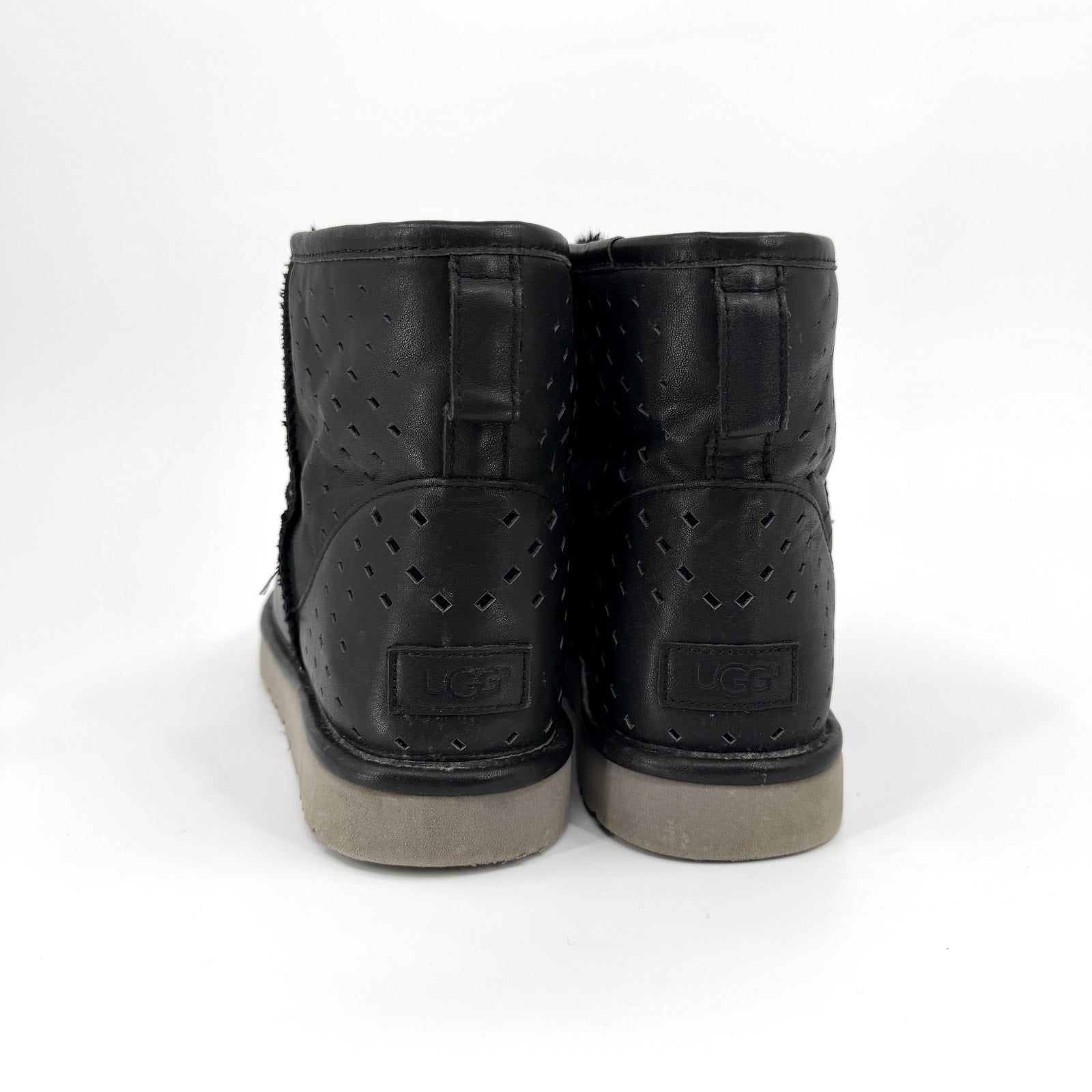 Ugg Genuine Leather Black Short Classic Winter Boot Shoes