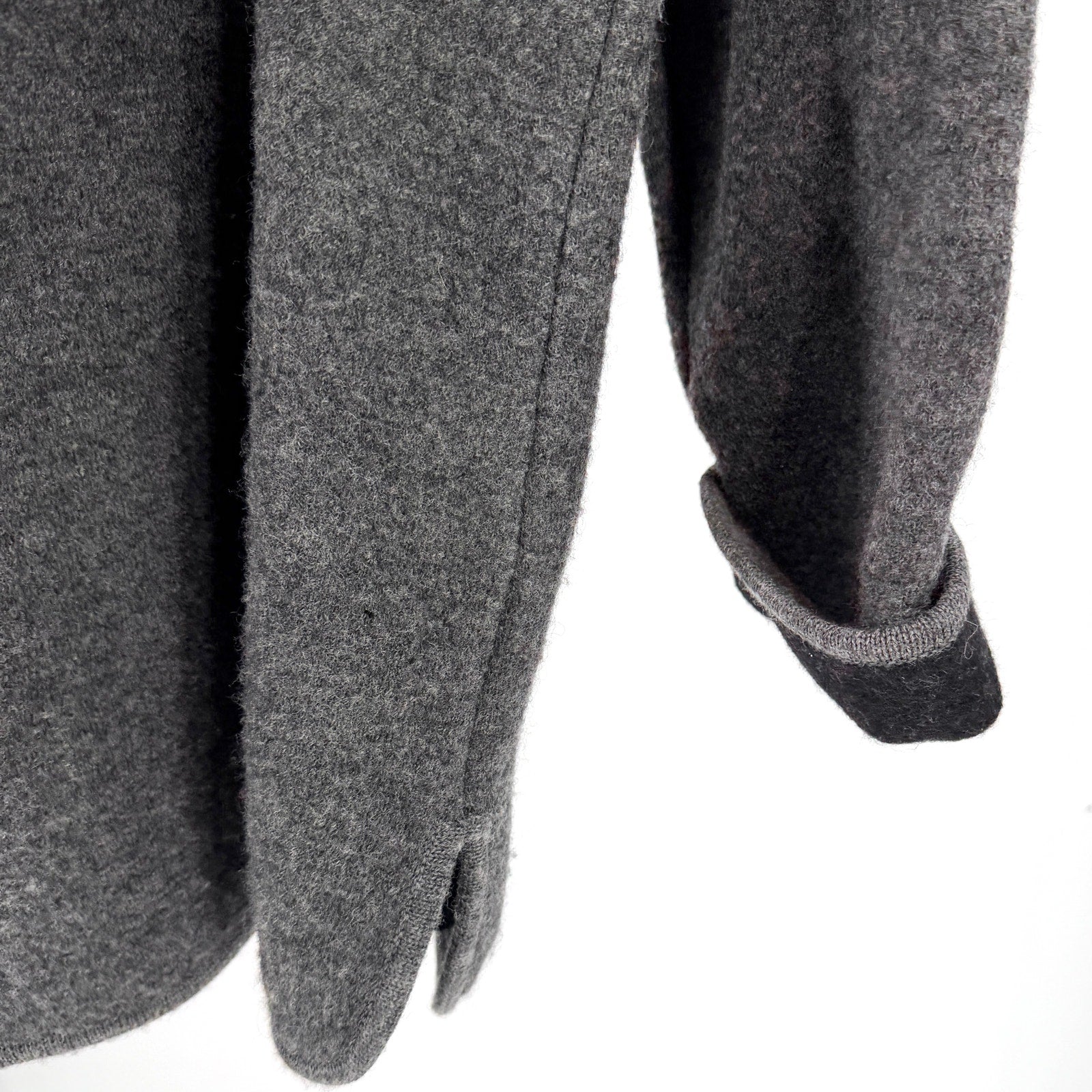 Vintage 90s Herman Geist Charcoal Gray Contrast Collar Zip Jacket