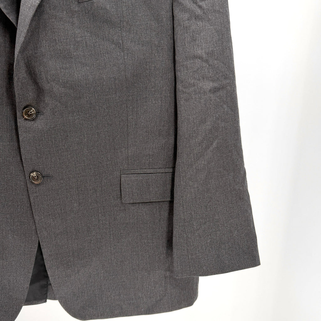 Vintage 90s Lauren Ralph Lauren Gray 100% Wool Menswear Blazer Suit Jacket