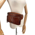 Spikes & Sparrow Brown Genuine Leather Western Casual Fanny Pack Bum Bag