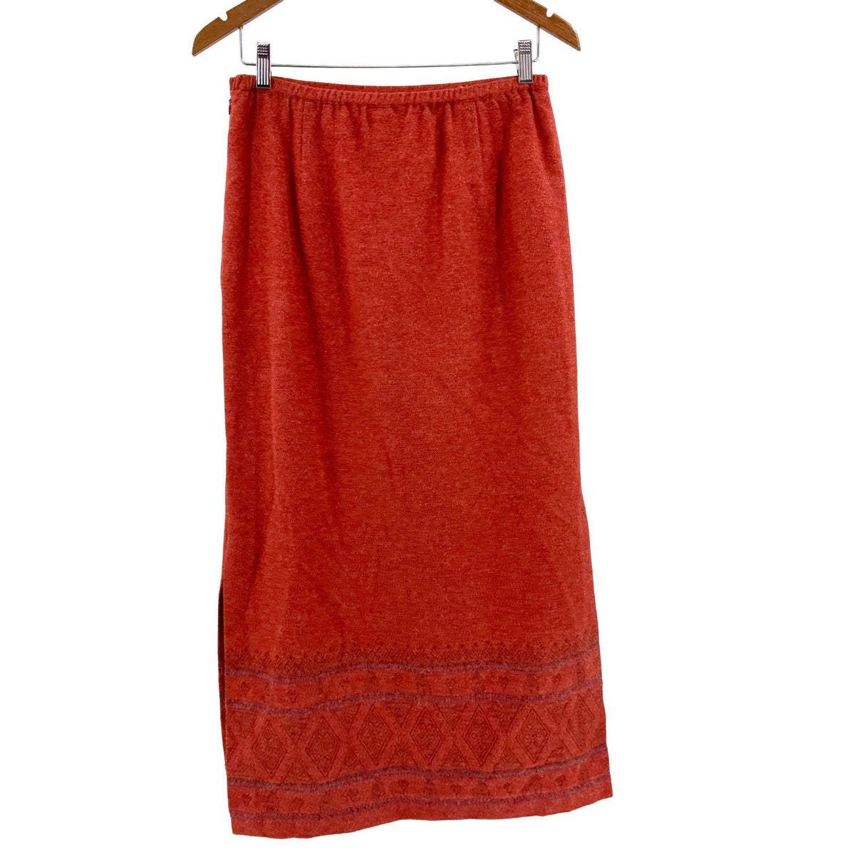 Vintage 90s The Territory Ahead Burnt Orange Aztec Maxi Skirt