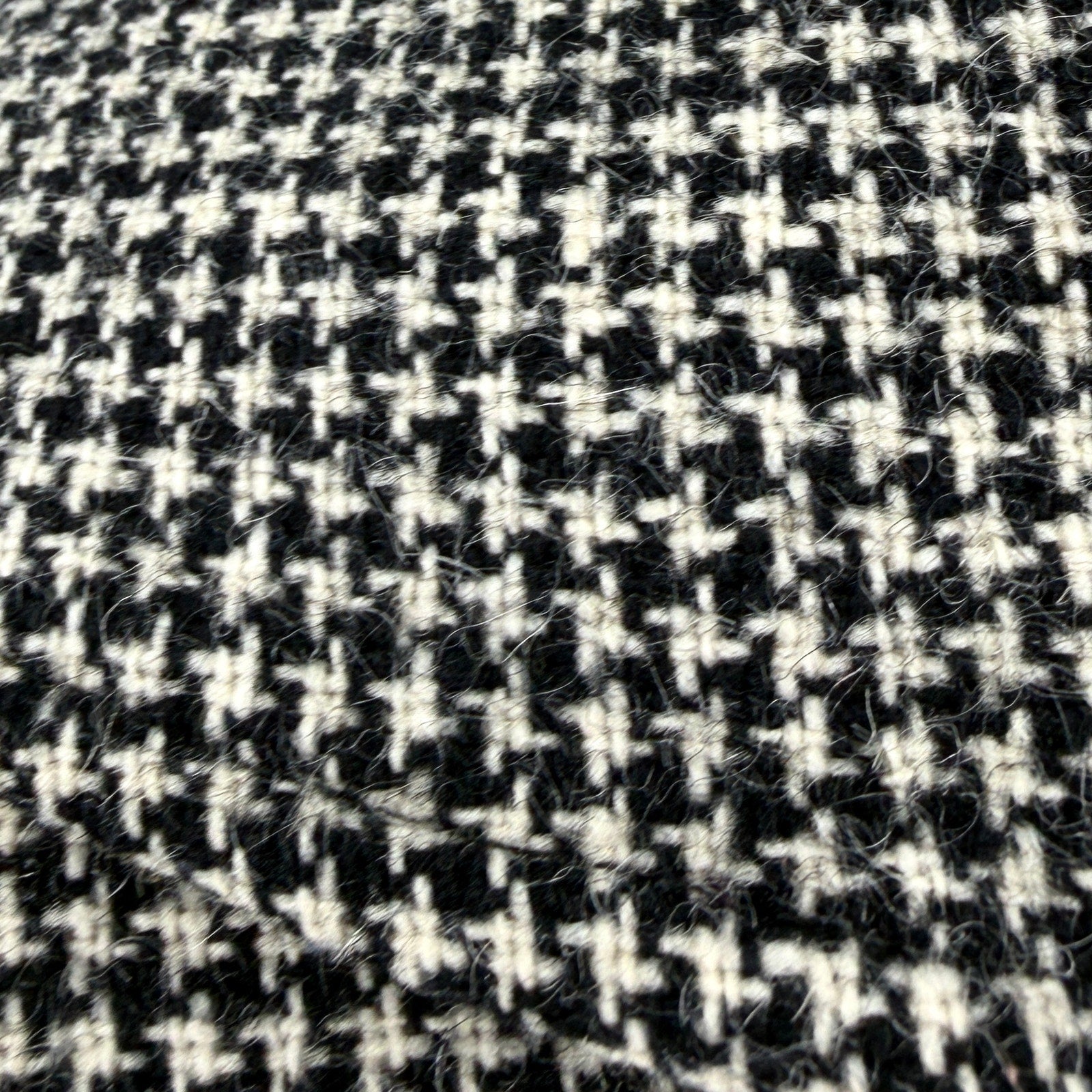 Vintage 60s Montaldos Black White Houndstooth Long Overcoat