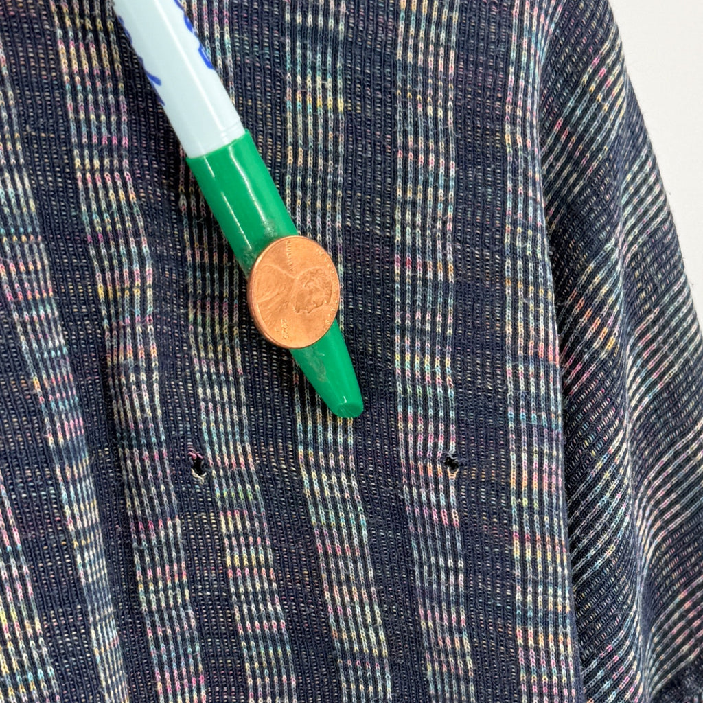 Vintage 90s Pepe Jeans London Blue 100% Cotton Rainbow Striped Pocket Shirt