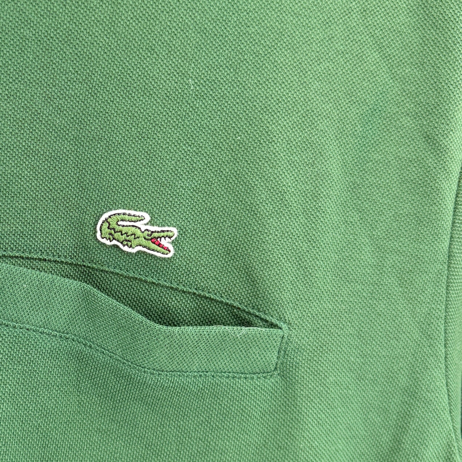Lacoste Green 100% Cotton Pique Patch Pocket Regular Fit Polo Shirt