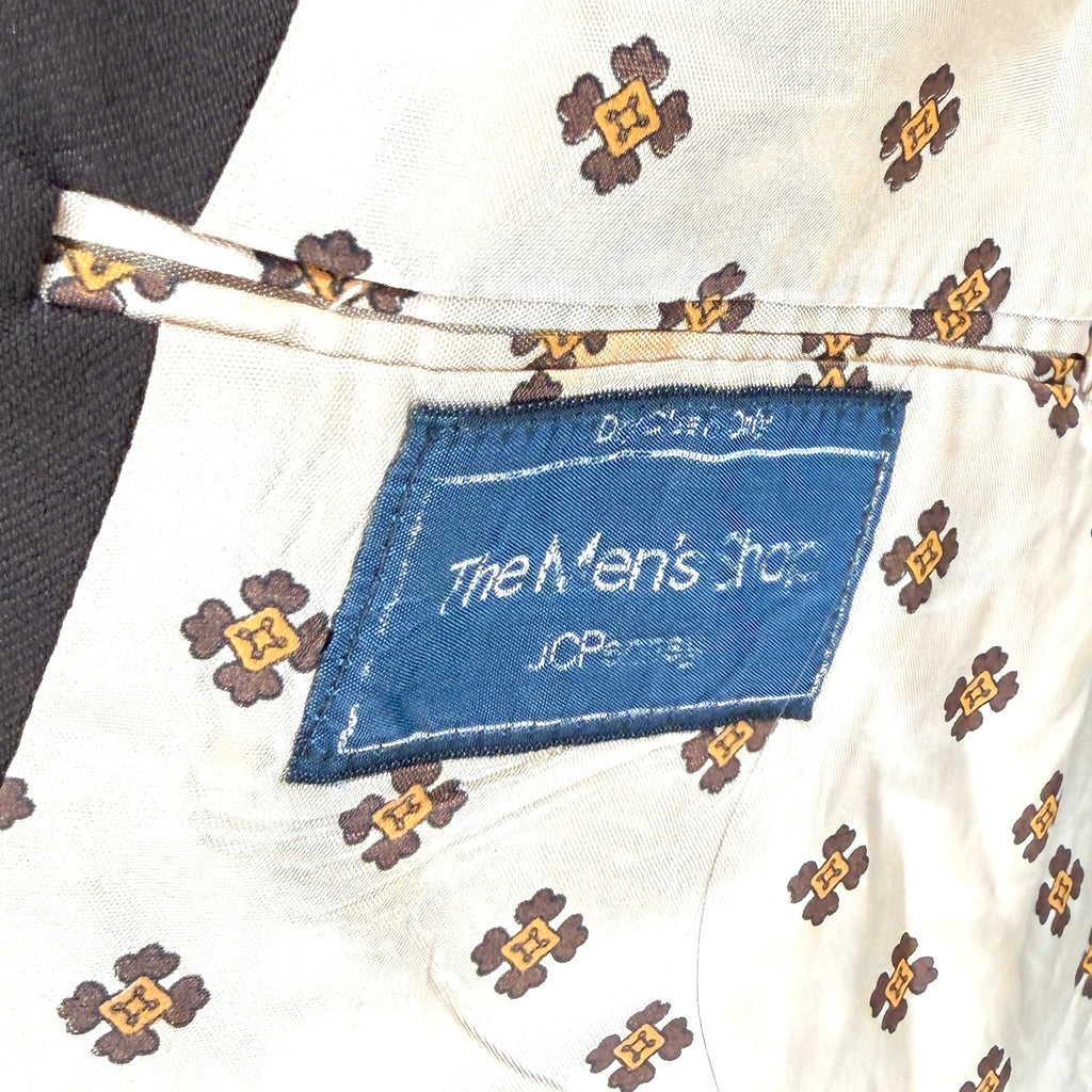 Vintage 70s JCPenney The Men's Shop Brown Double Knit Polyester Blazer