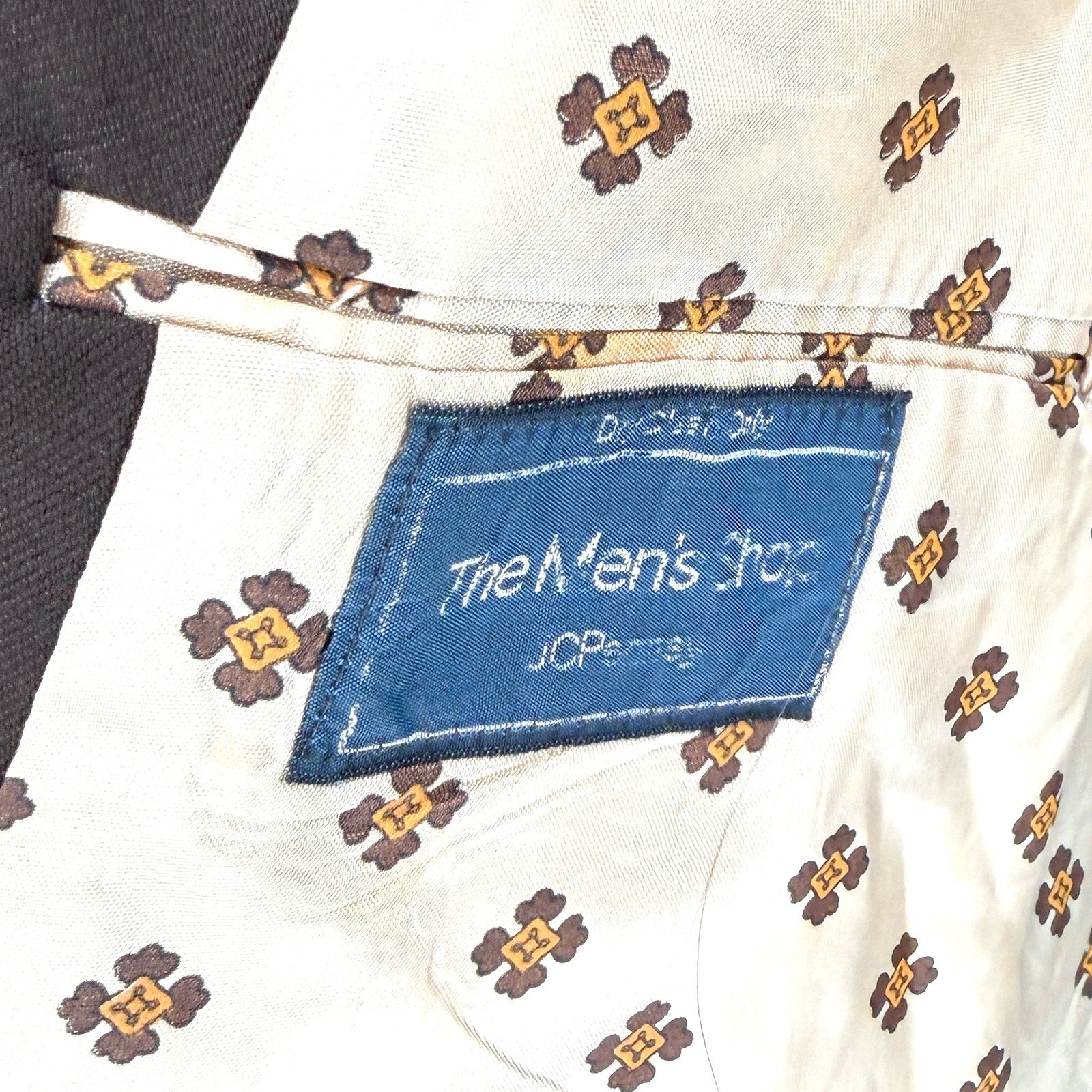 Vintage 70s JCPenney The Men's Shop Brown Double Knit Polyester Blazer