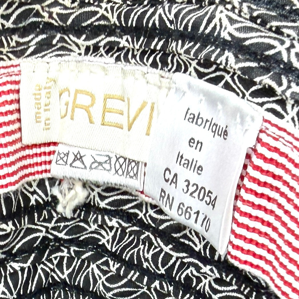 Grevi Black White 100% Cotton Floral Tiger Large Flower Cloche Hat