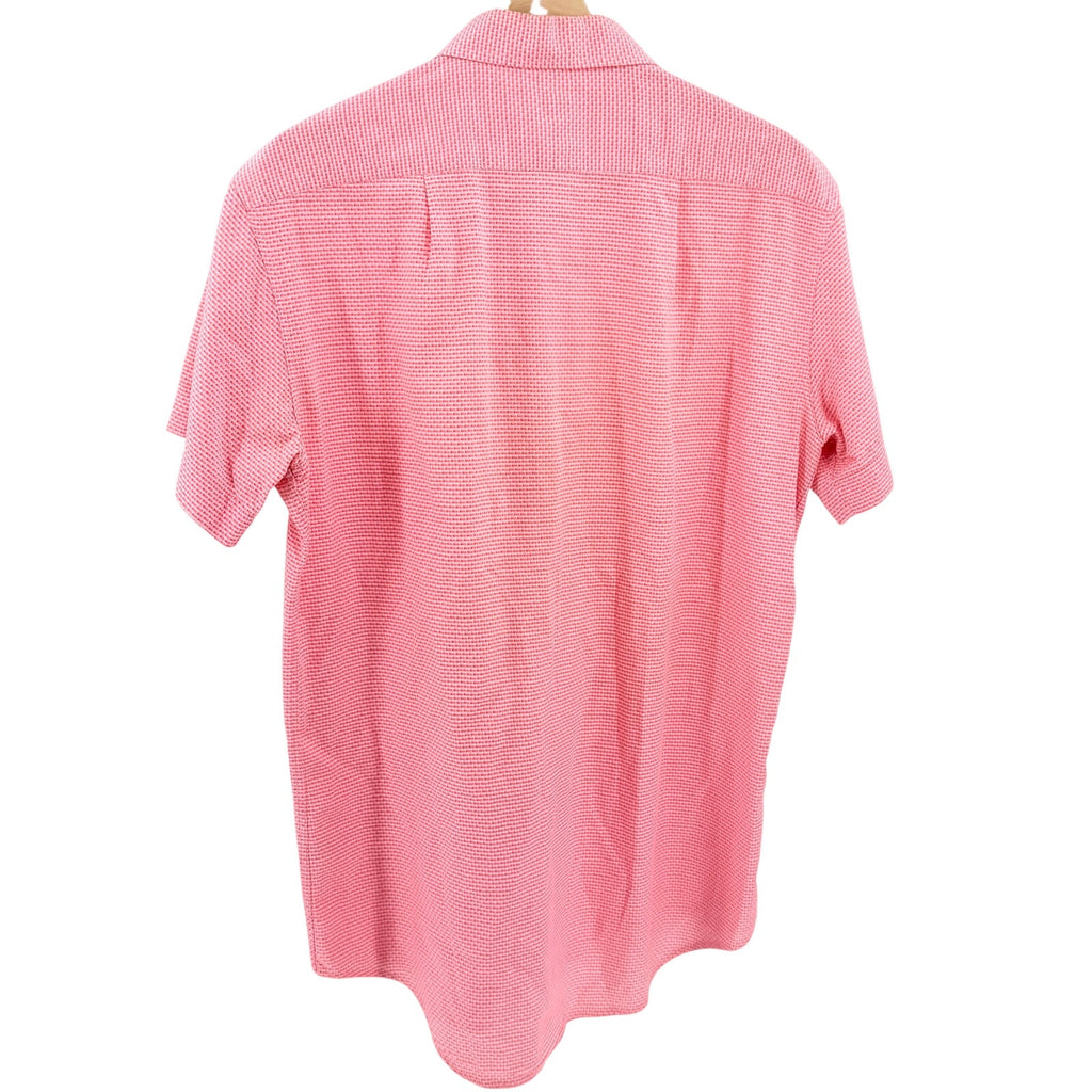 Vintage 90s Paul Smith Textured 100% Cotton Pink Button Down Shirt
