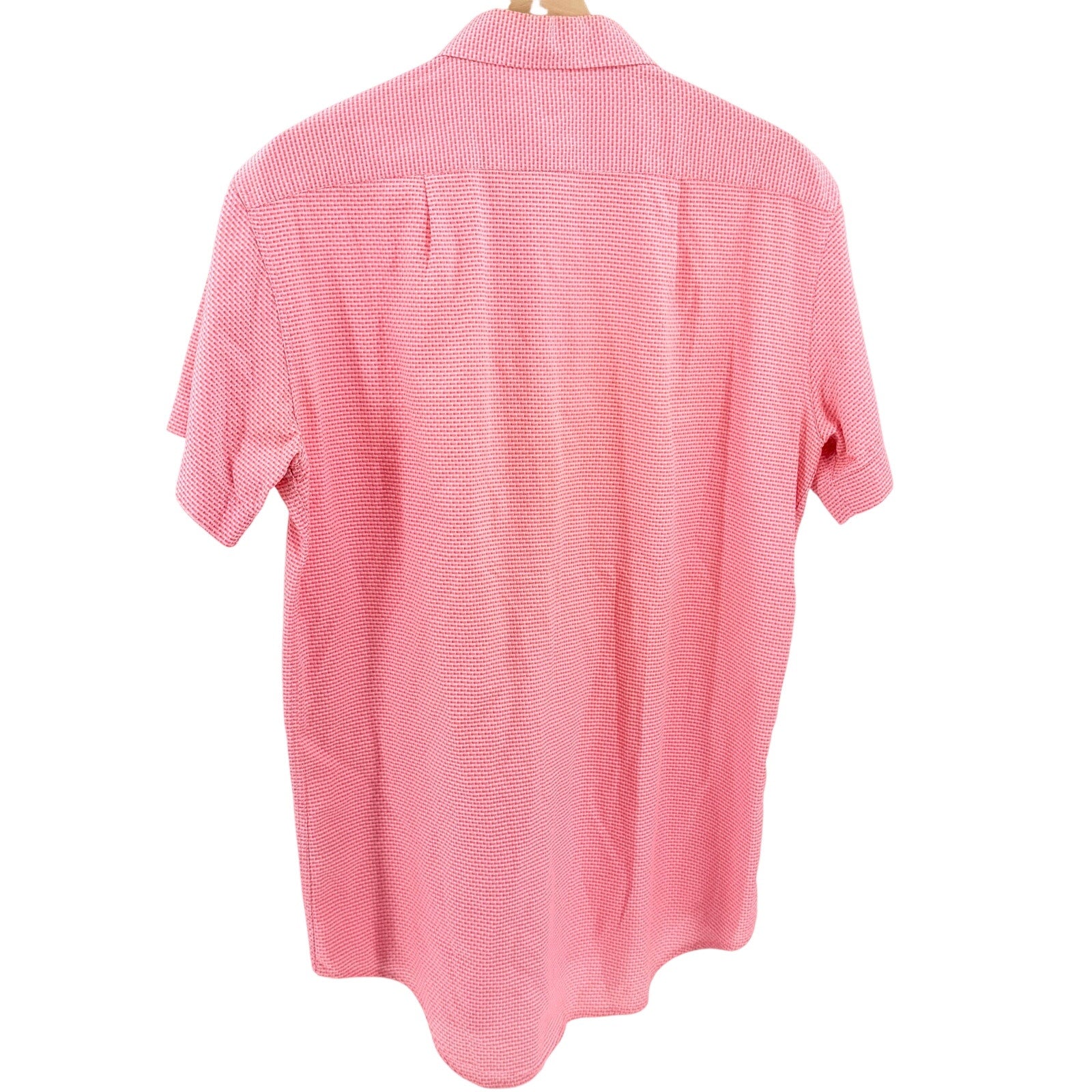 Vintage 90s Paul Smith Textured 100% Cotton Pink Button Down Shirt