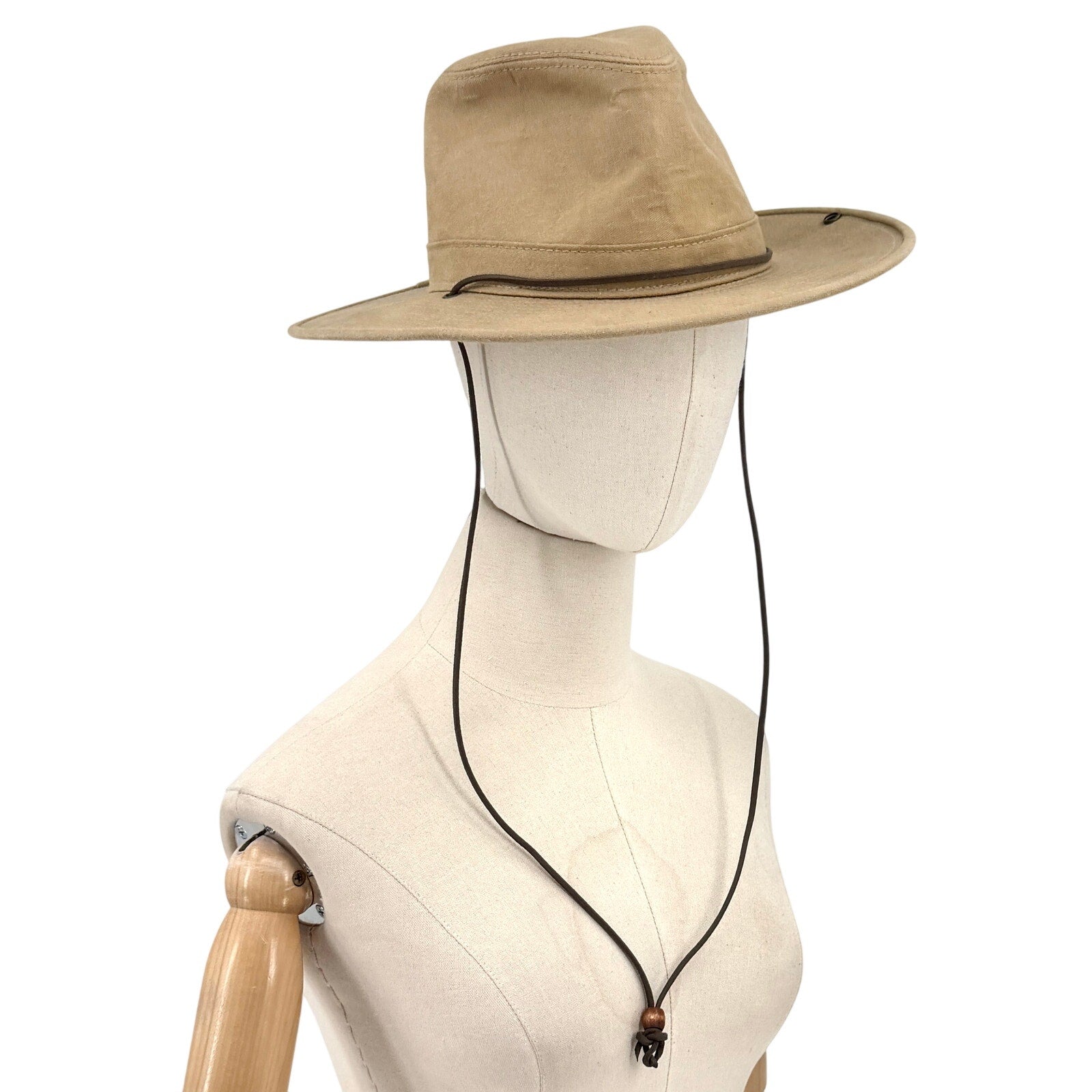Vintage 90s Henschel Hat Co. Khaki Outdoorsman Fedora Hat