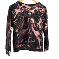 Adidas Black Pink Bleach Splatter Crop Sweatshirt