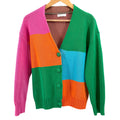Grey Lab Colorblock Knit Button Front Cardigan Sweater