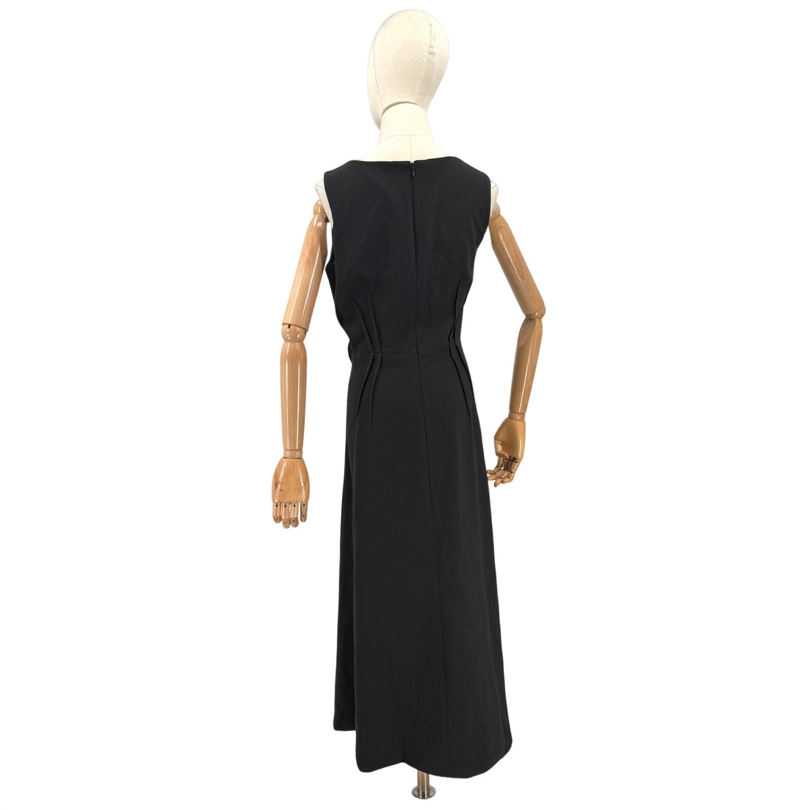 Donna Karan Black Minimalist Sleeveless Office Wear Maxi Dress