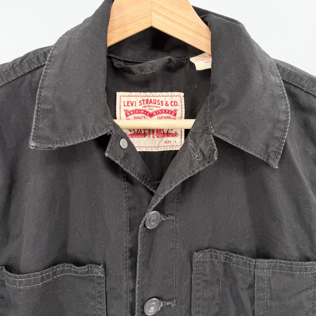 Levi's Black Cotton Minimalist Utility Boiler Jumpsuit