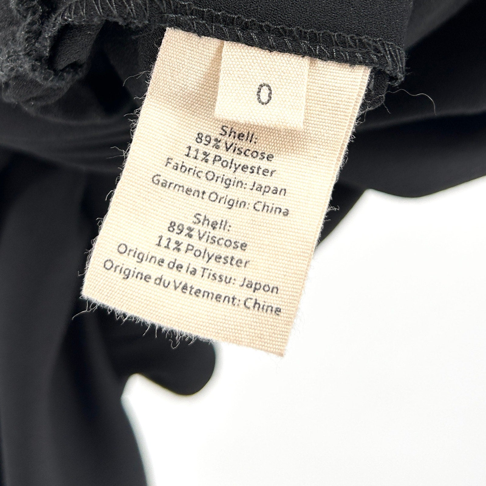 L’Agence Black Viscose Minimalist Tapered-Leg Zipper Jumpsuit