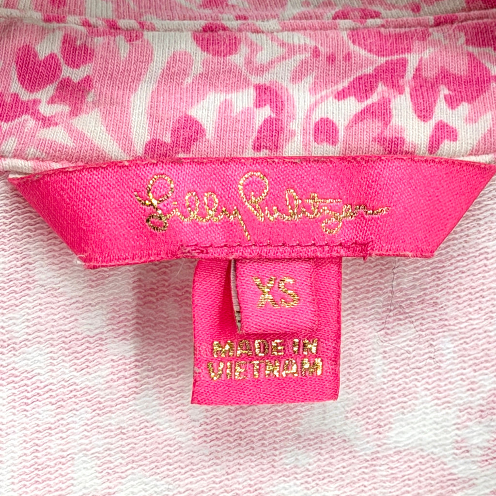 Lilly Pulitzer Pink Floral Heart Print Jersey Knit Romper