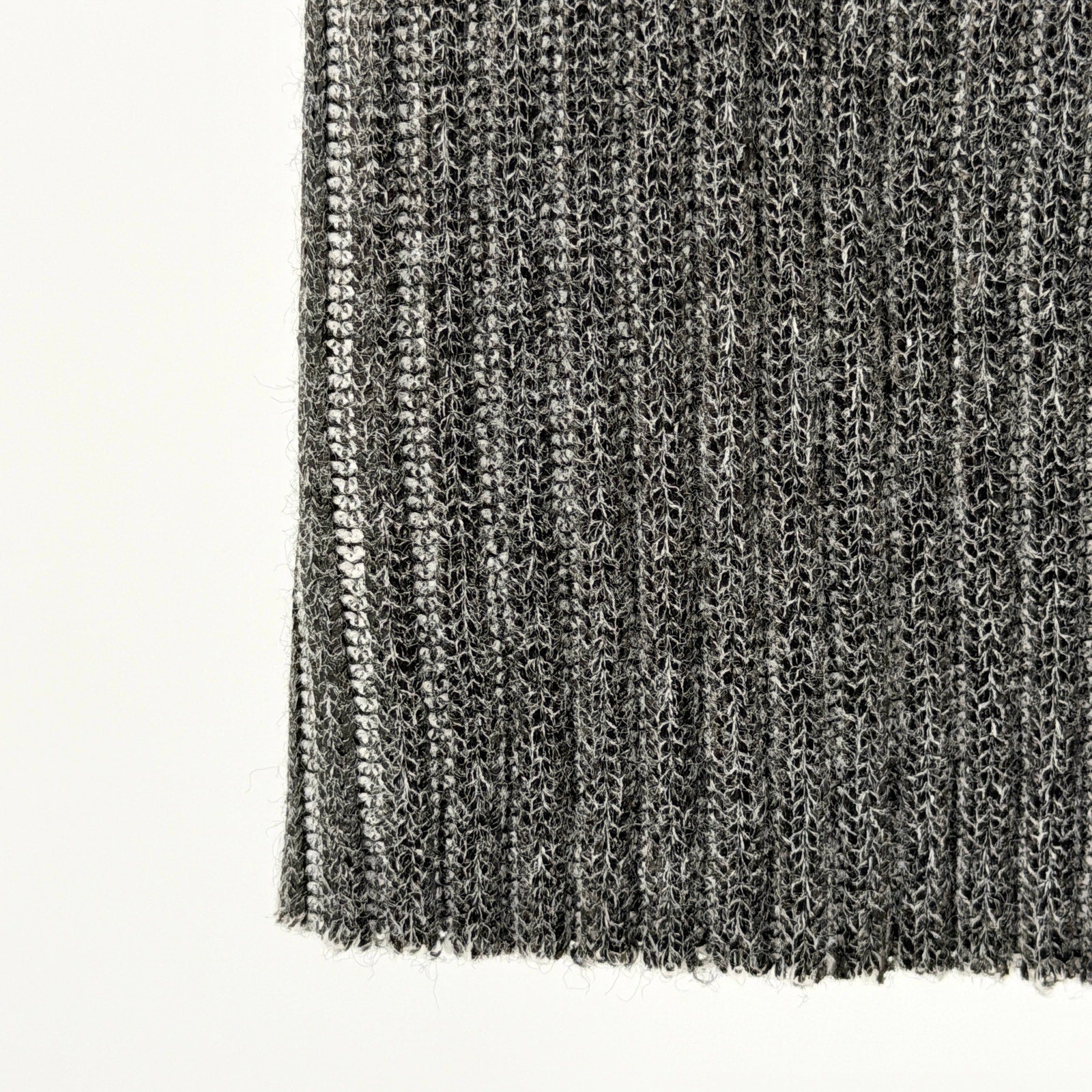 Public School New York Grey Ribbed Knit Zip Front Mini Skirt