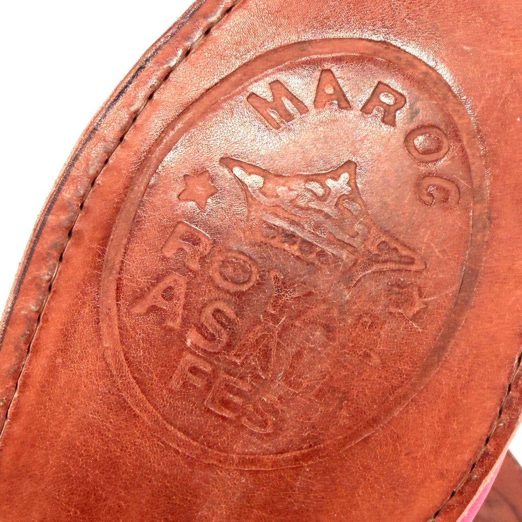 NEW Maroc Royal Asala Fes Hot Pink Genuine Leather Pointed Toe Babouche Mules