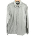 John Varvatos Gray Blue Striped Textured Button-Up Shirt