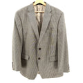 Lauren Ralph Lauren Black Tan Houndstooth Silk Wool Menswear Blazer