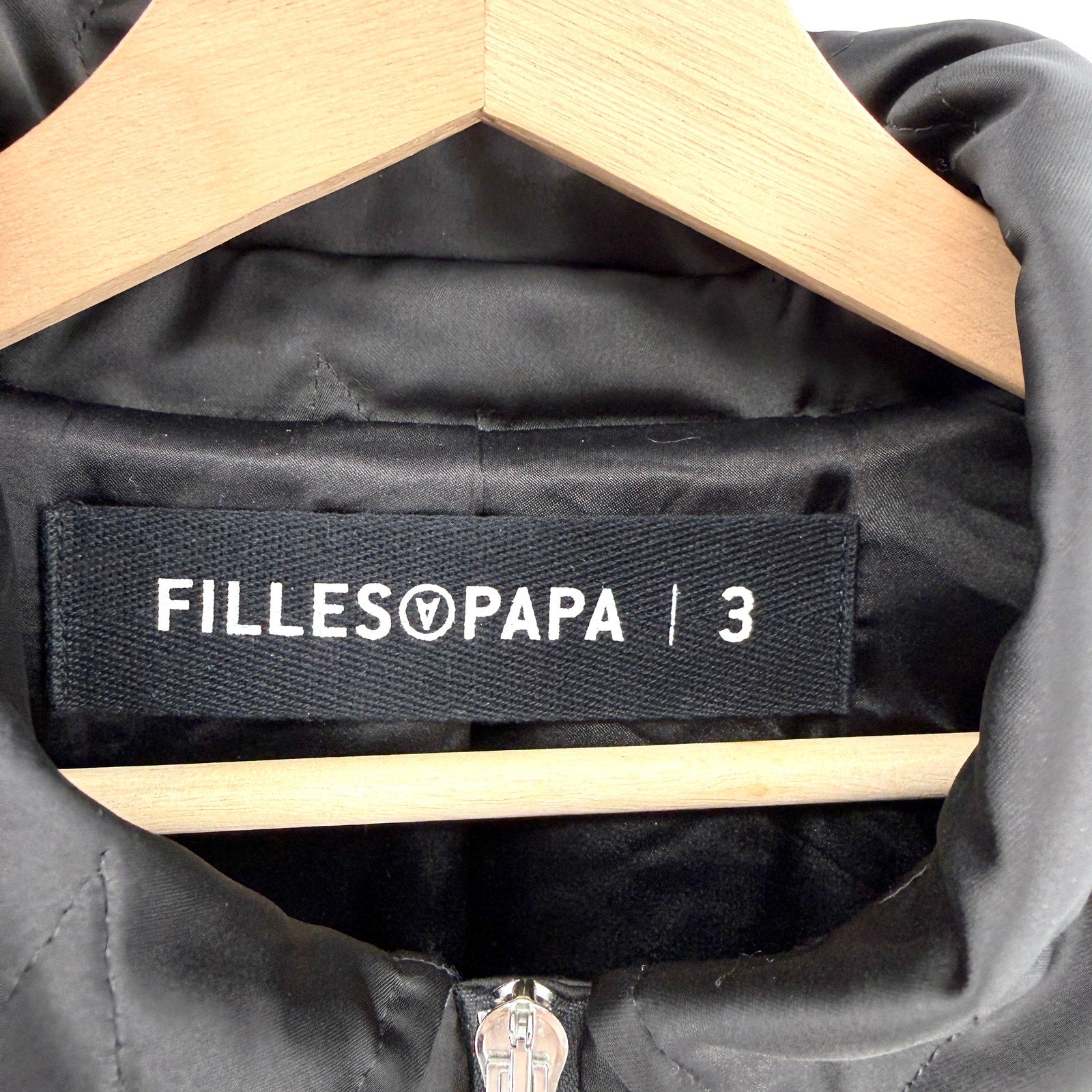 Filles à Papa Black Star Diamond-Stitch Bonzaï Satin Cropped Bomber Jacket