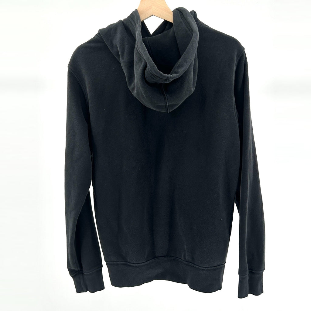 The North Face Black Orange Graphic Cotton Blend Pullover Hoodie